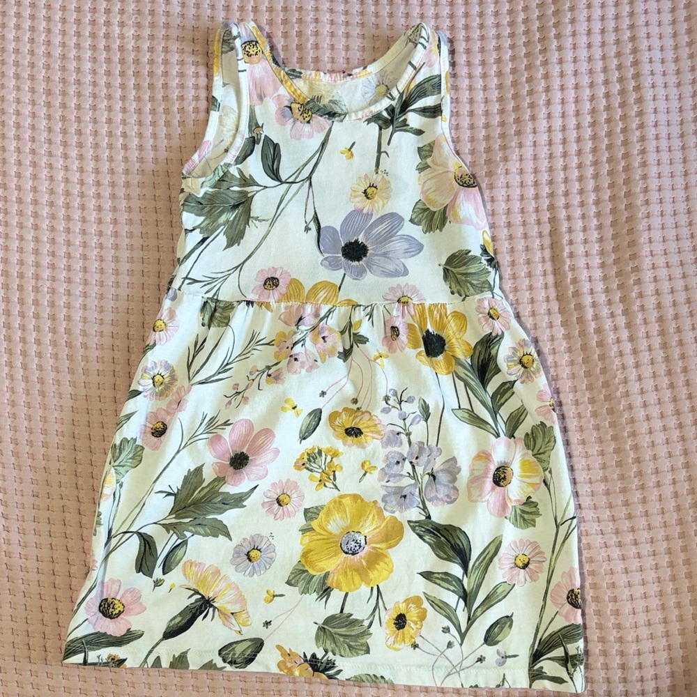 H&M Floral Kids Dress - Yellow, Green, Pink